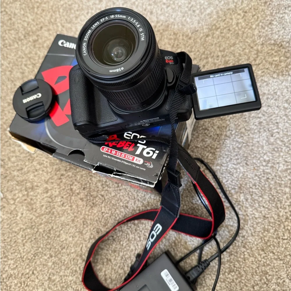 Canon EOS Rebel T6i Black DSLR Camera